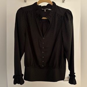 Karl Largerfeld Paris top, jet black, size small NWOT